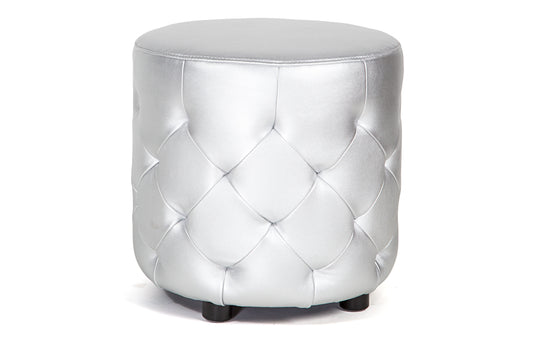 Club Ottoman Silver