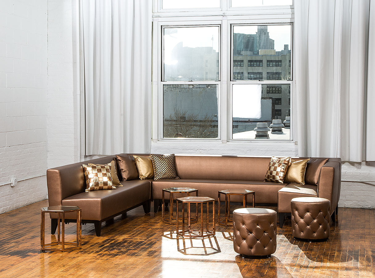 Club Corner Sofa Bronze