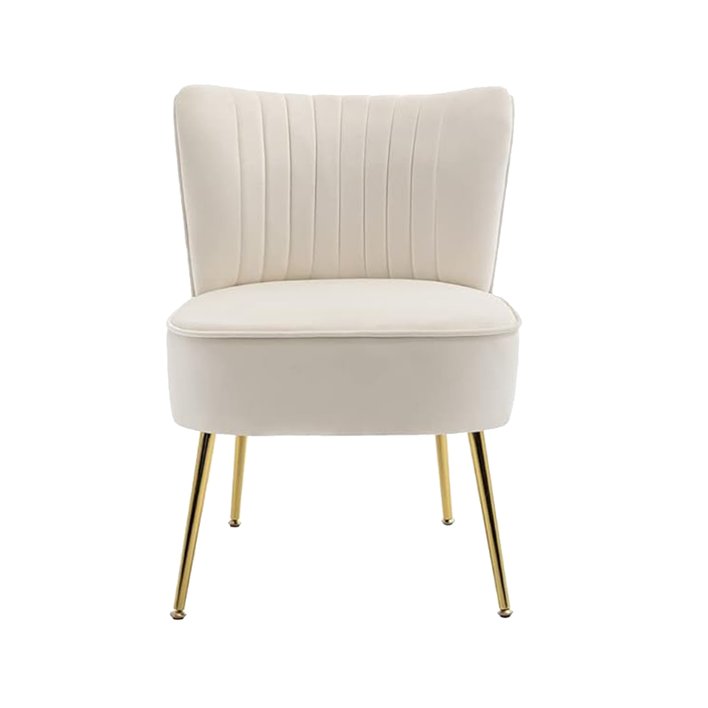 Cream Ribbed Velvet Chair