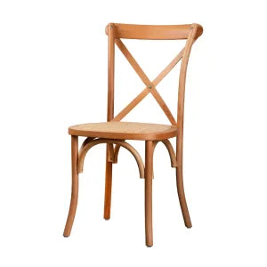 Natural Cross Back Chair