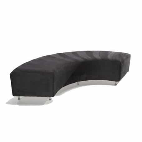 Black Curved Bench