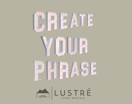 Marquee Letters & Numbers - Create your own phrase