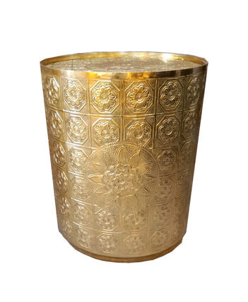 Embossed Brass Table