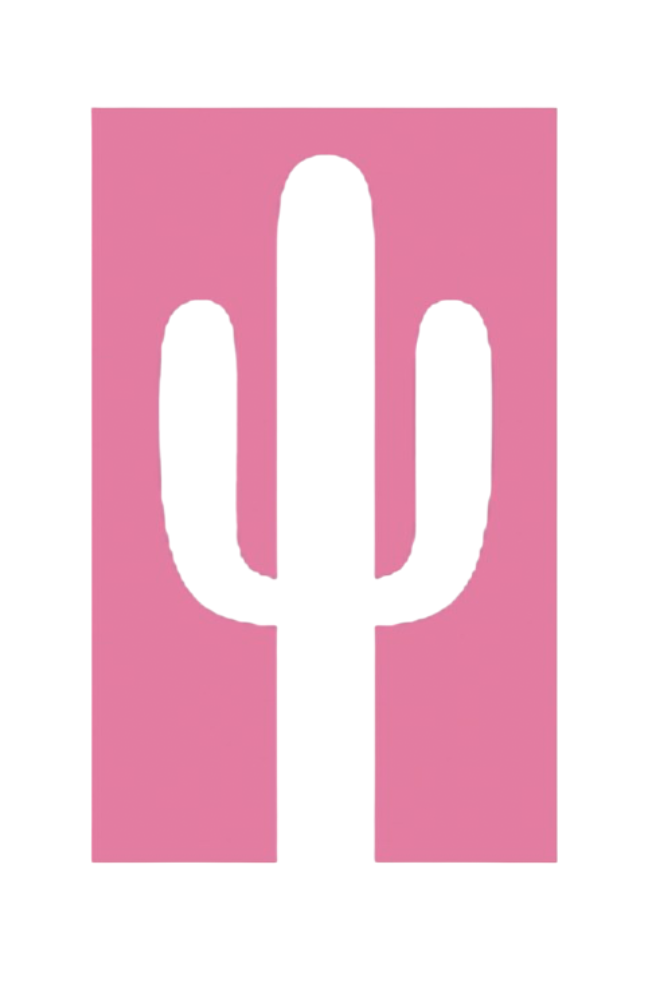 Pink 4'x8' Neon Acrylic Cactus Wall