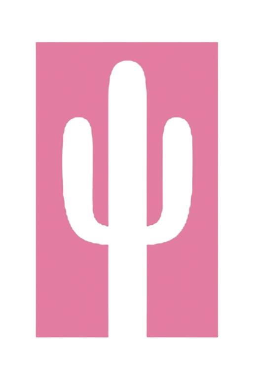 Pink 4'x8' Neon Acrylic Cactus Wall