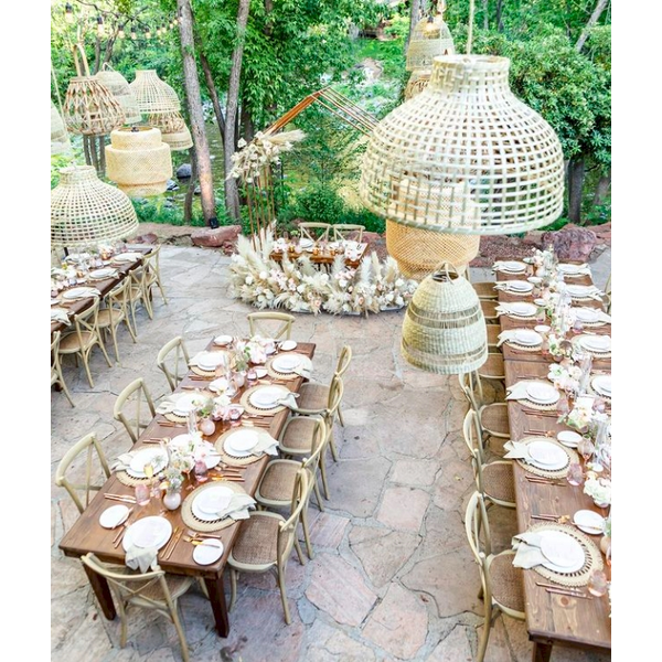 Wicker Pendant Lantern