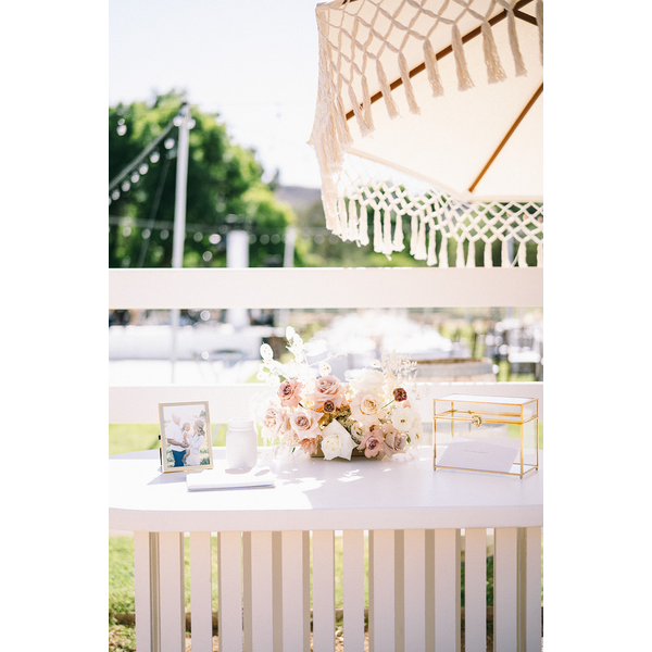 Medium White Modern Sweetheart Table
