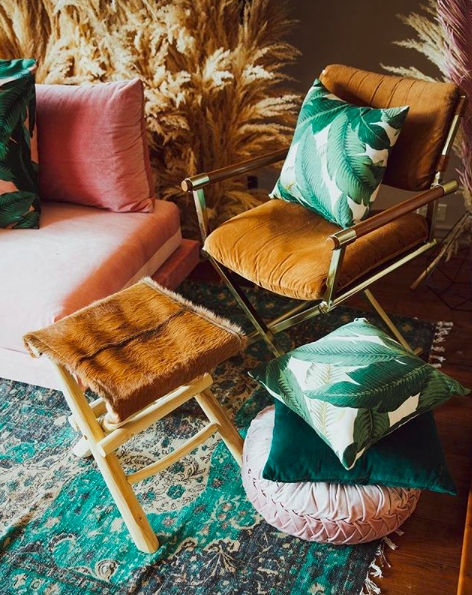 Tropical Banana Palm Pillows