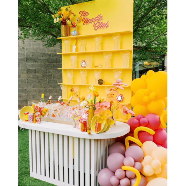 Medium White Modern Sweetheart Table