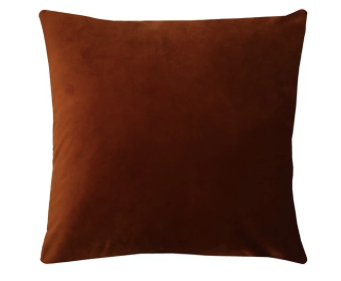 Deep Rust Velvet Pillow