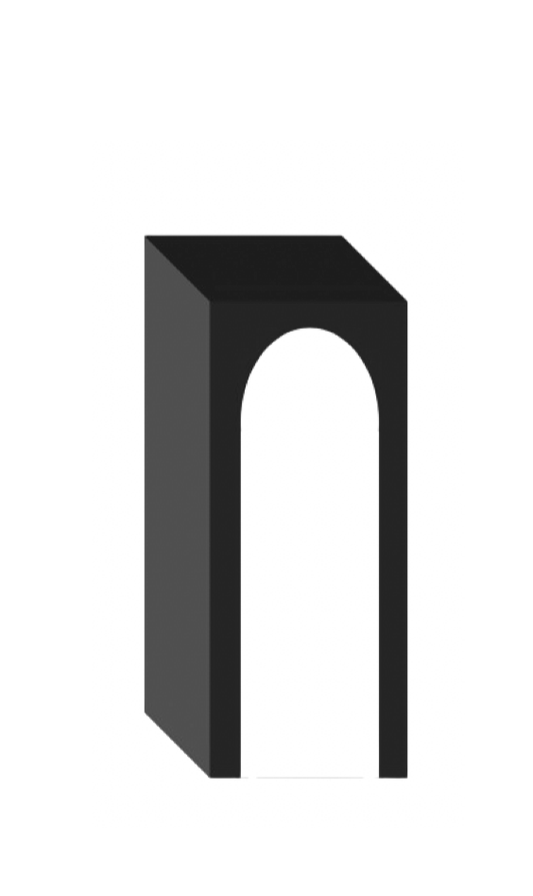 Arch Cut Out Pillars