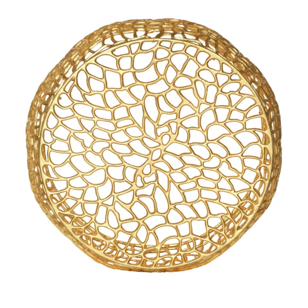 Gold Woven Coffee Table