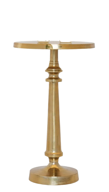 Gold Pedestal Side Table