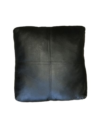 Black Leather Pillow
