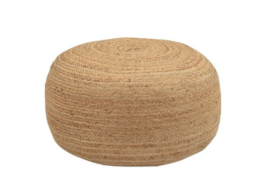 Woven Jute XL Floor Pouf