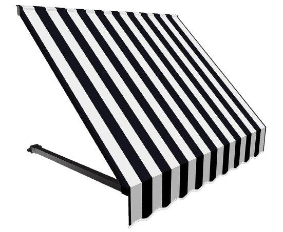 Black & White Striped Awning