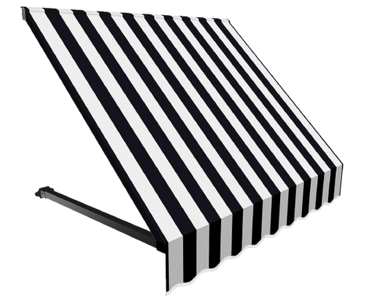 Black & White Striped Awning