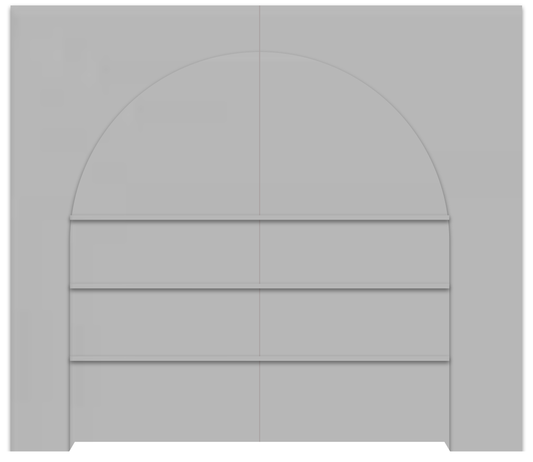 Inset Arch Shelf 8'x8' Wall