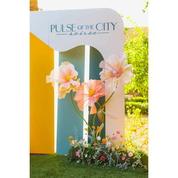 Abstract Wavy Curve 8'x8' Wall