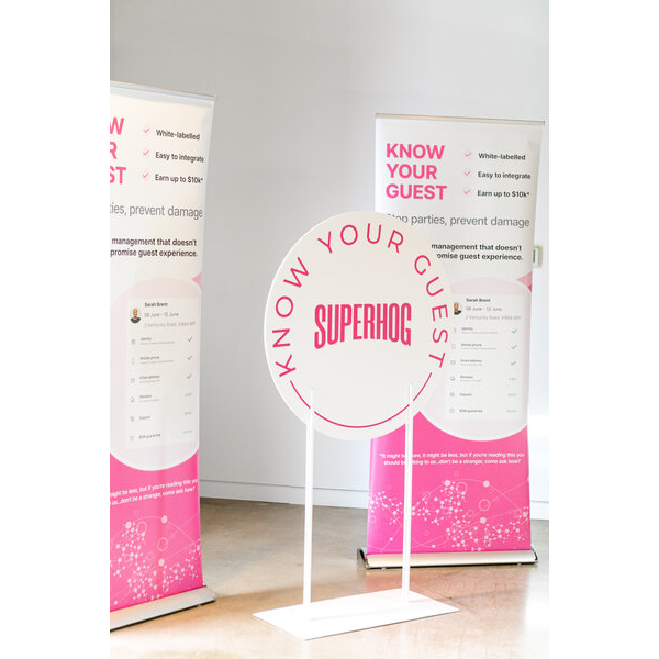 White Signage Stand
