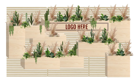 12ft 'Living' Logo Wall