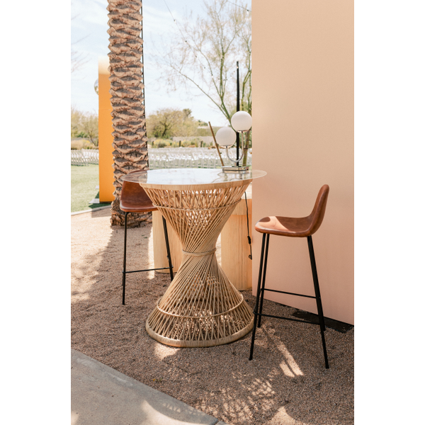 Rattan Flower Cocktail Table