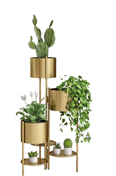 Multi Tier Gold Plant Stand