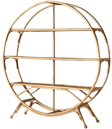 Rattan Circle Shelf