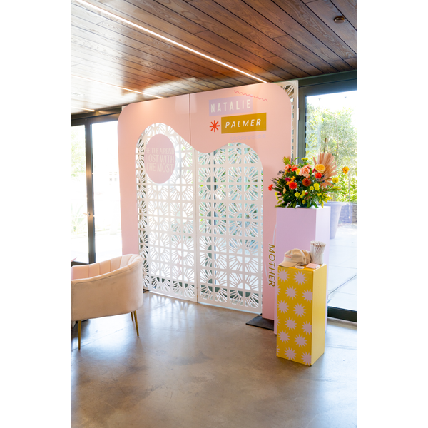 Abstract Wavy Curve 8'x8' Wall