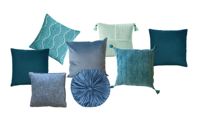 Blue Hues Pillow Grouping