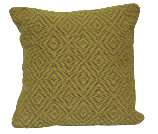 Tan & Lime Diamond Pillows