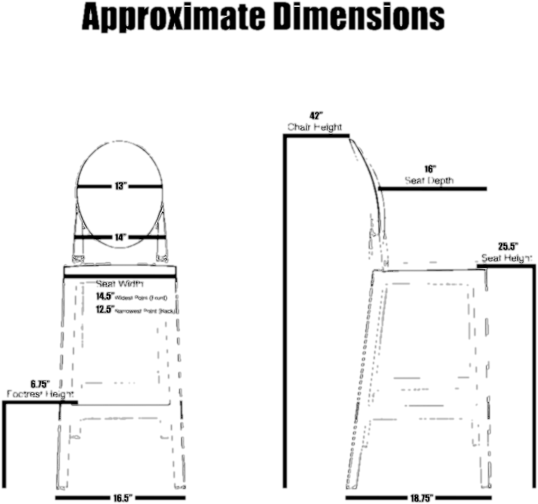 Smoke Acrylic Barstools