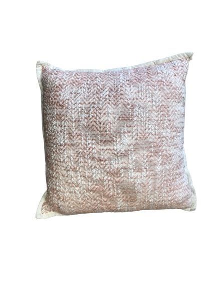 Pink & White Woven Pillow