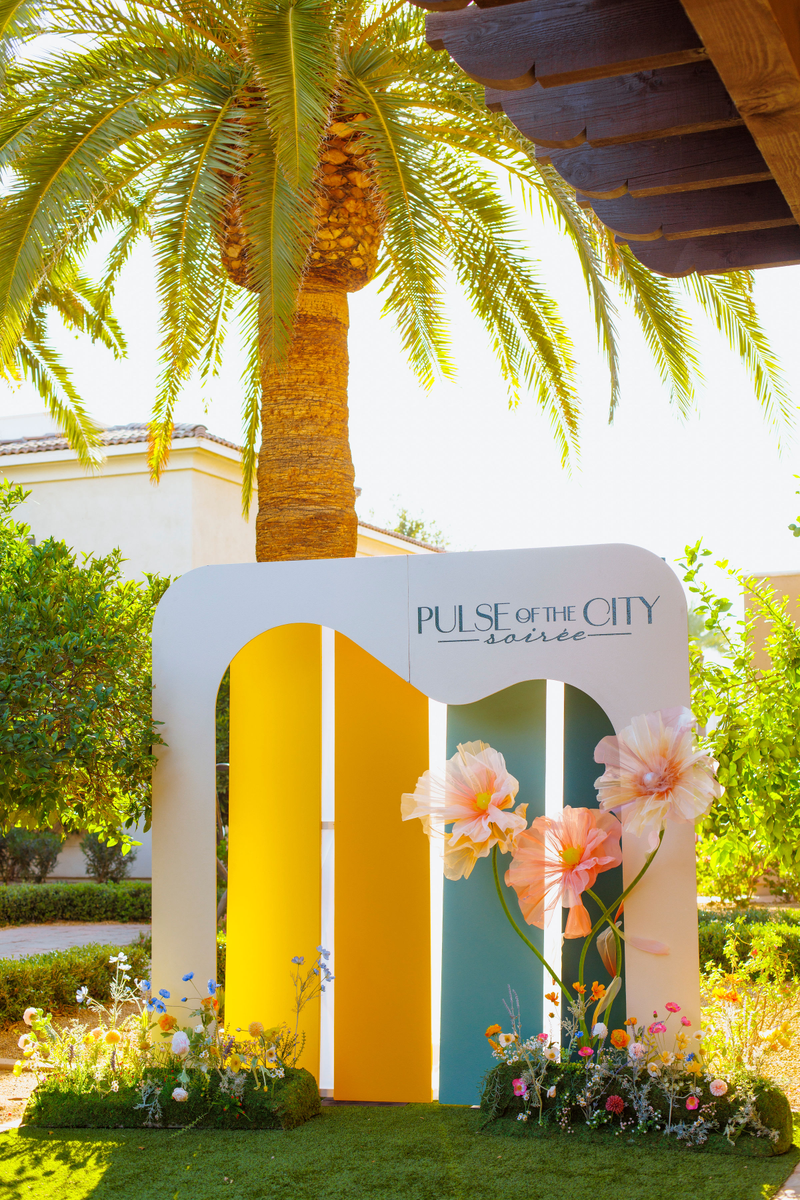 Abstract Wavy Curve 8'x8' Wall