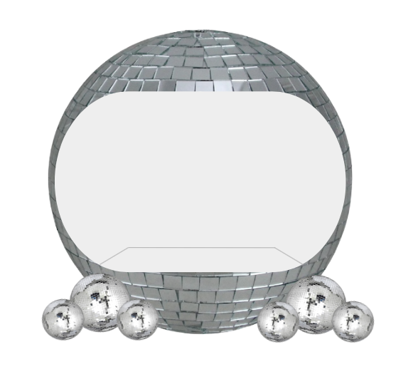 Lifesize Disco Ball Bench