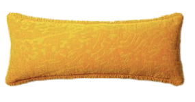 Alligator Mustard Yellow Lumbar Pillow