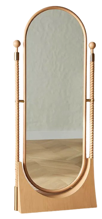 Full Length Boho Wood Mirror