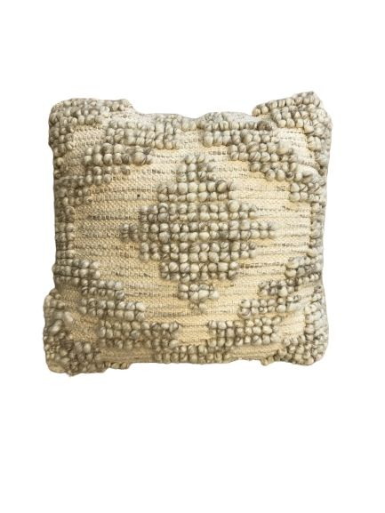 Pearled Grey & Ivory Pillow