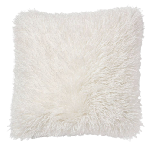 White Shag Fur Pillows