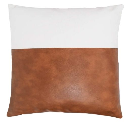 Leather Two Toned Pillows