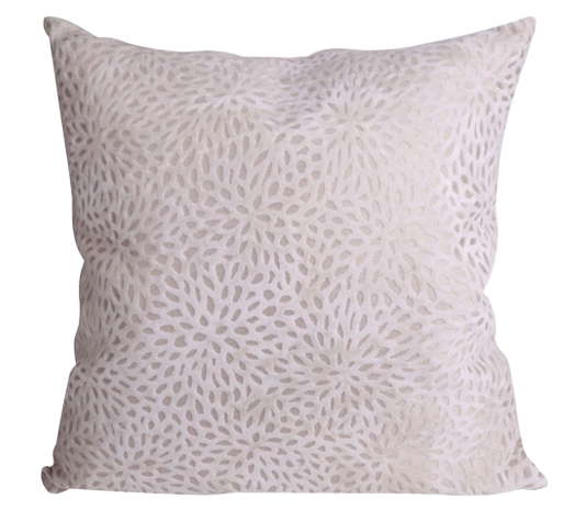 Blush Patterned Velvet Pillow