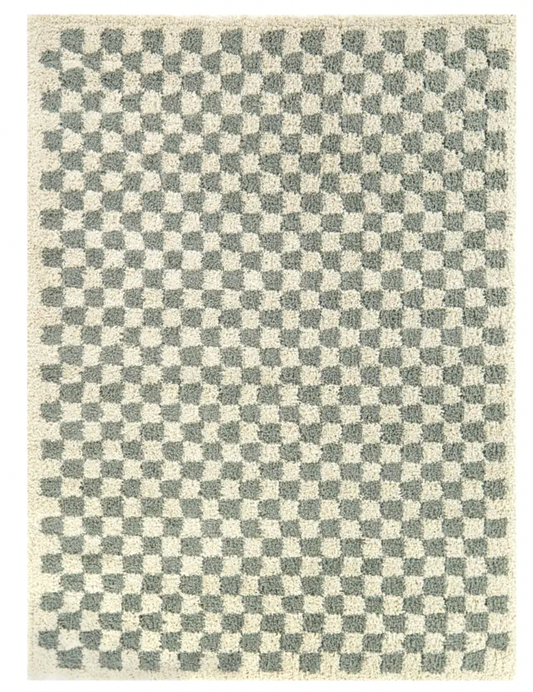 Checkered Sage Shag Rug #201
