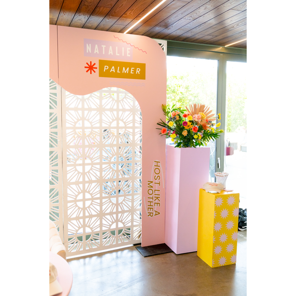 Abstract Wavy Curve 8'x8' Wall