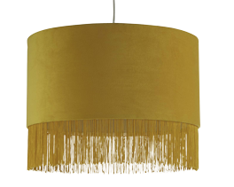 Velvet Mustard Tassel Pendant