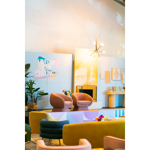 Lifesize 9'x4' Yellow Brick Faux Fireplace