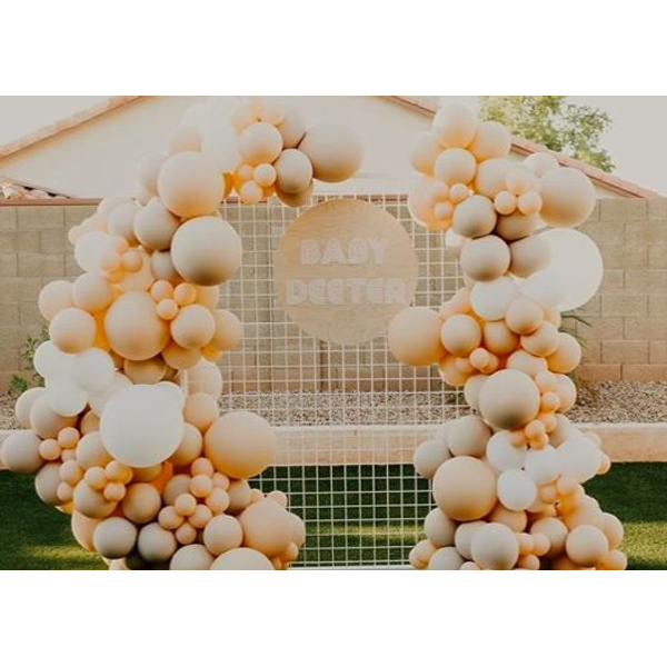 White Grid 7'x7' Wall