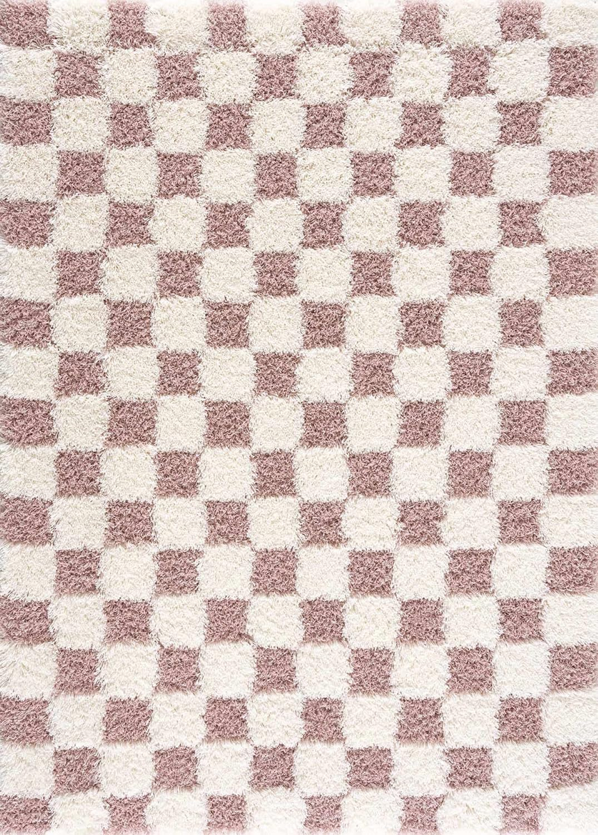 Checkered Pink Rug