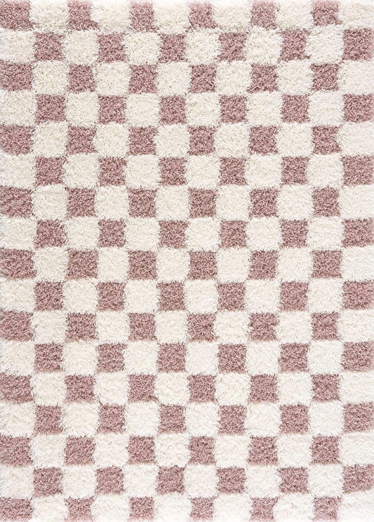 Checkered Pink Rug