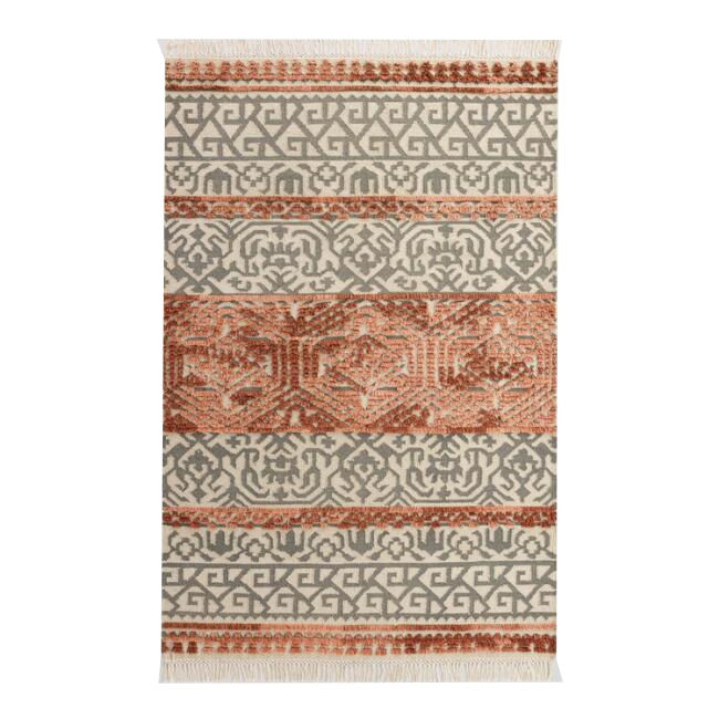 Grey & Rust Pattern Accent #307