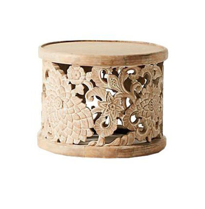 Carved Lotus Round Table